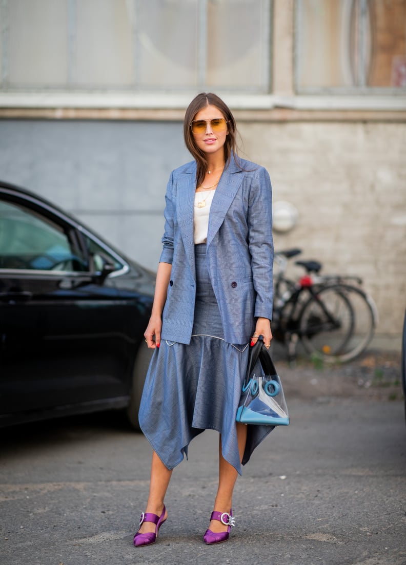 Make a Skirt Suit Contemporary With Fresh Proportions