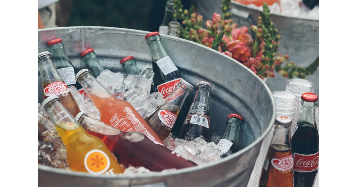 Put nonalcoholic drinks on display in cute ice buckets. Spring