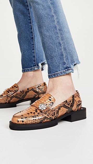Ganni moccasin loafers clearance