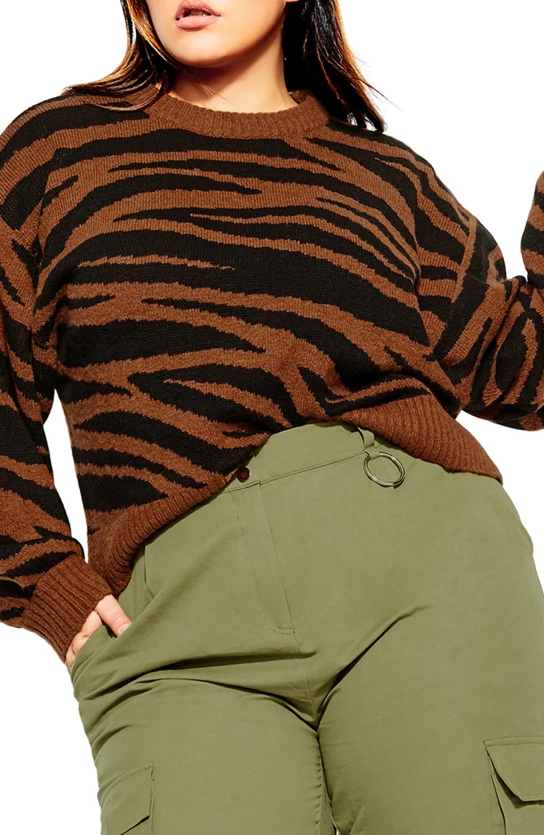 City Chic Sassy Tiger Sweater