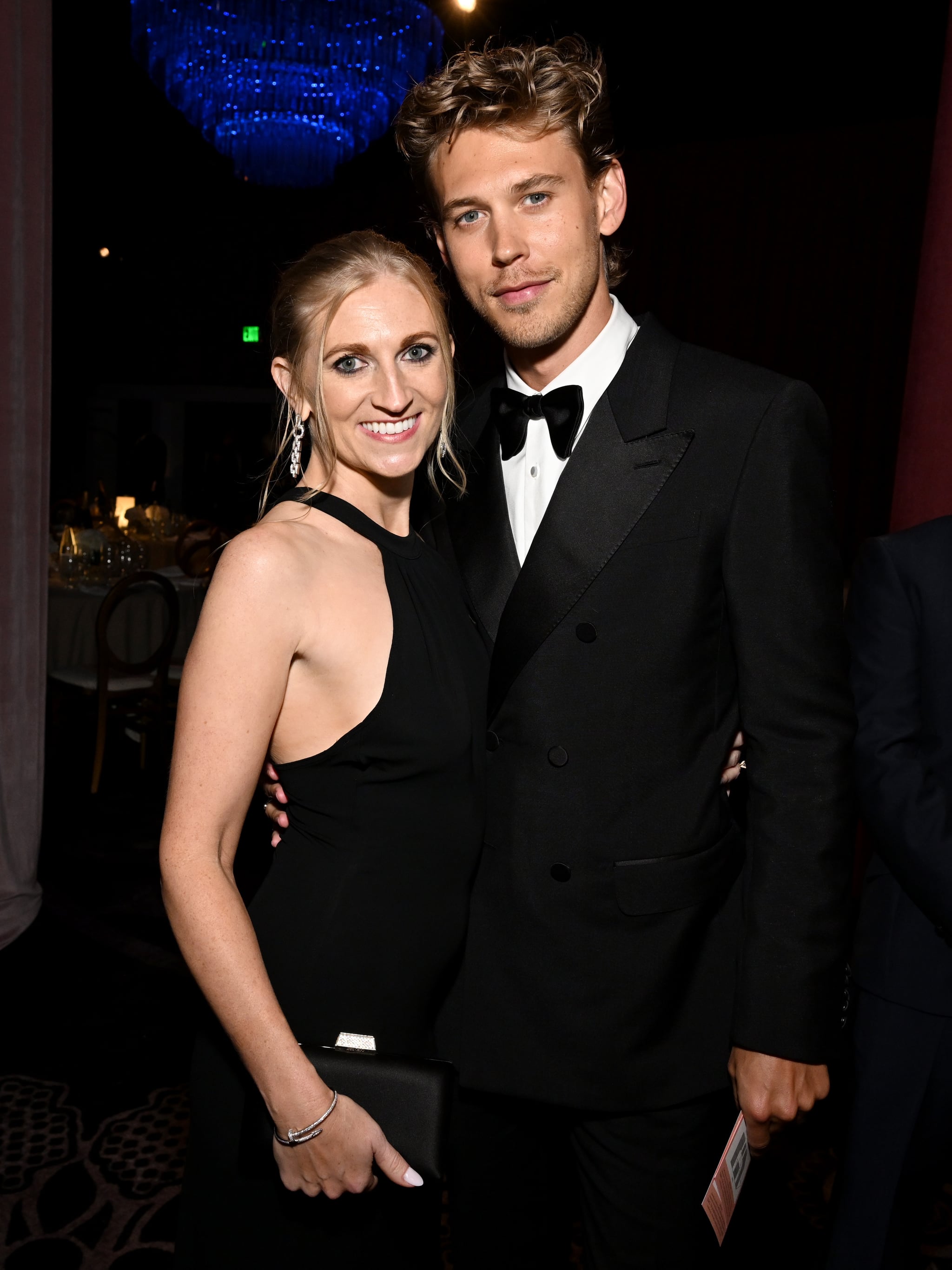 BEVERLY HILLS, CALIFORNIA - JANUARY 10: (L-R) Ashley Butler and Austin Butler celebrate the 80th Annual Golden Globe Awards with Moët And Chandon at The Beverly Hilton on January 10, 2023 in Beverly Hills, California. (Photo by Michael Kovac/Getty Images for Moët and Chandon)