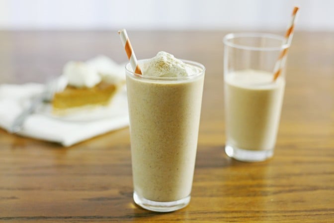 Cinnamon Pumpkin Pie Milkshakes