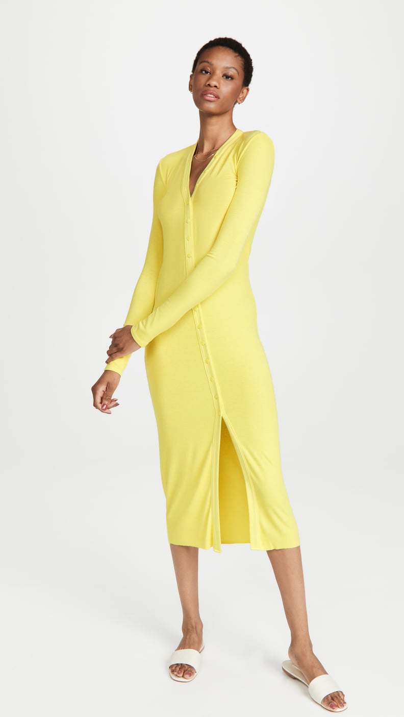 For a Vibrant Pop Enza Costa Rib Cardigan Midi Dress