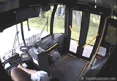 It's hard trying to catch the bus sometimes.