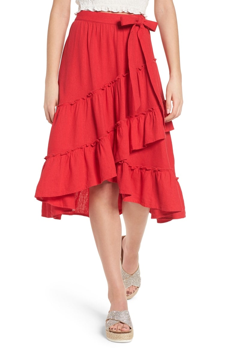 BP. Tiered Faux Wrap Skirt