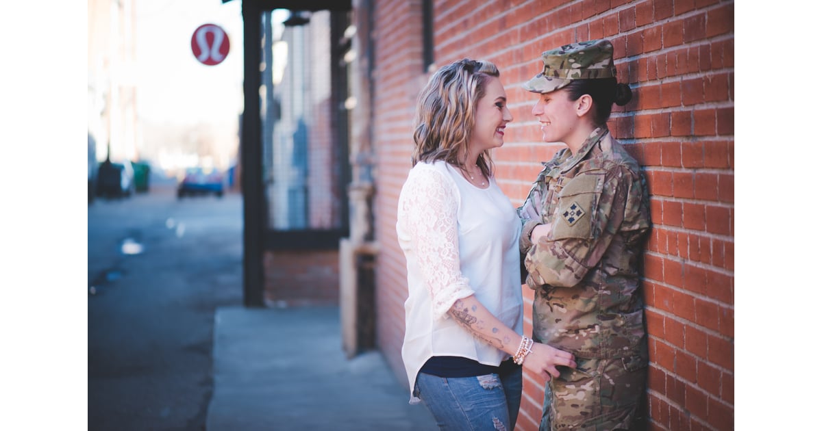 Lesbian Military Engagement Shoot Popsugar Love And Sex Photo 6