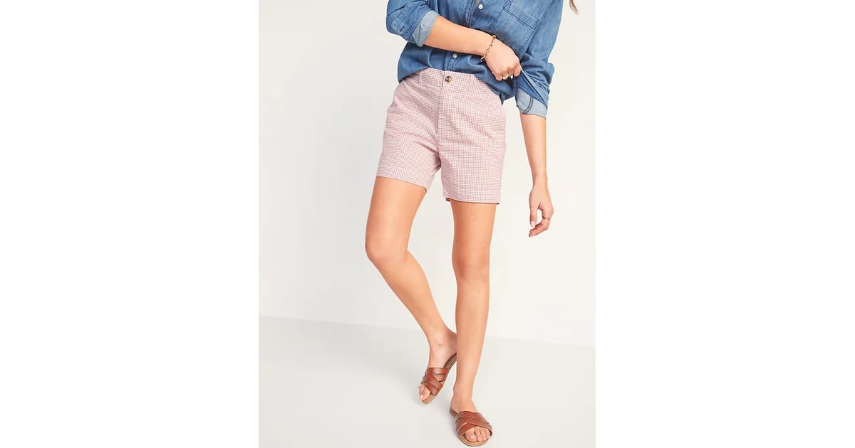 Old Navy High Waisted Gingham Seersucker Everyday Shorts 5