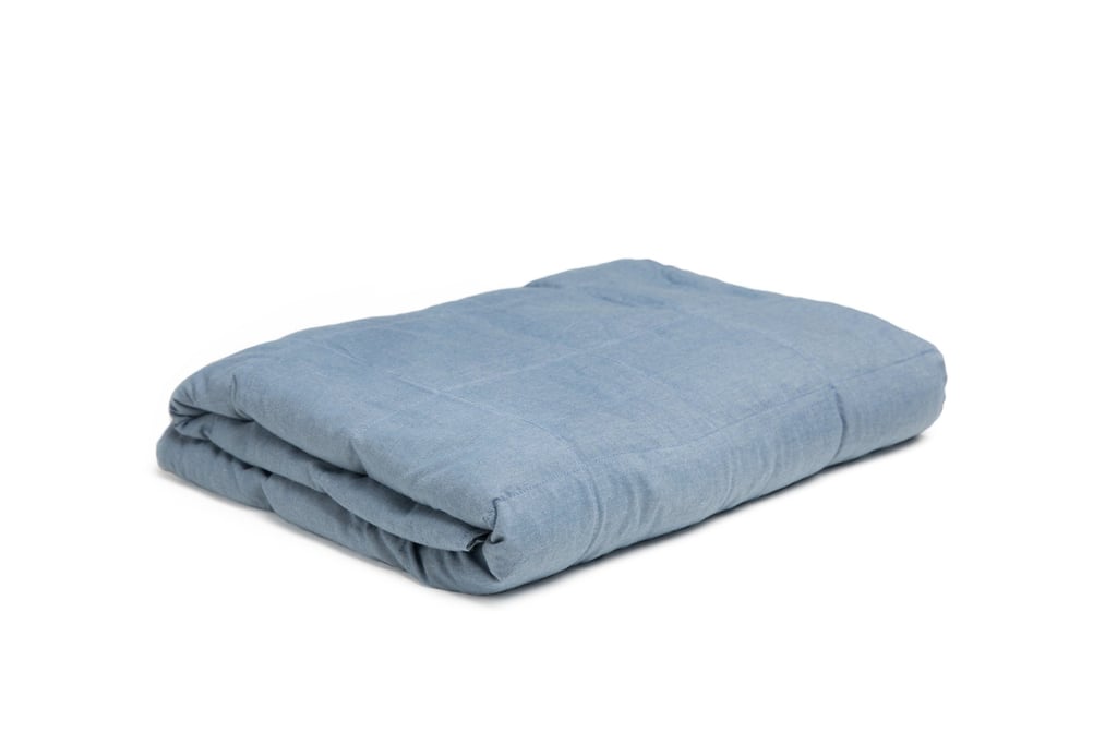 Weighting Comforts Blue Chambray Weighted Blanket