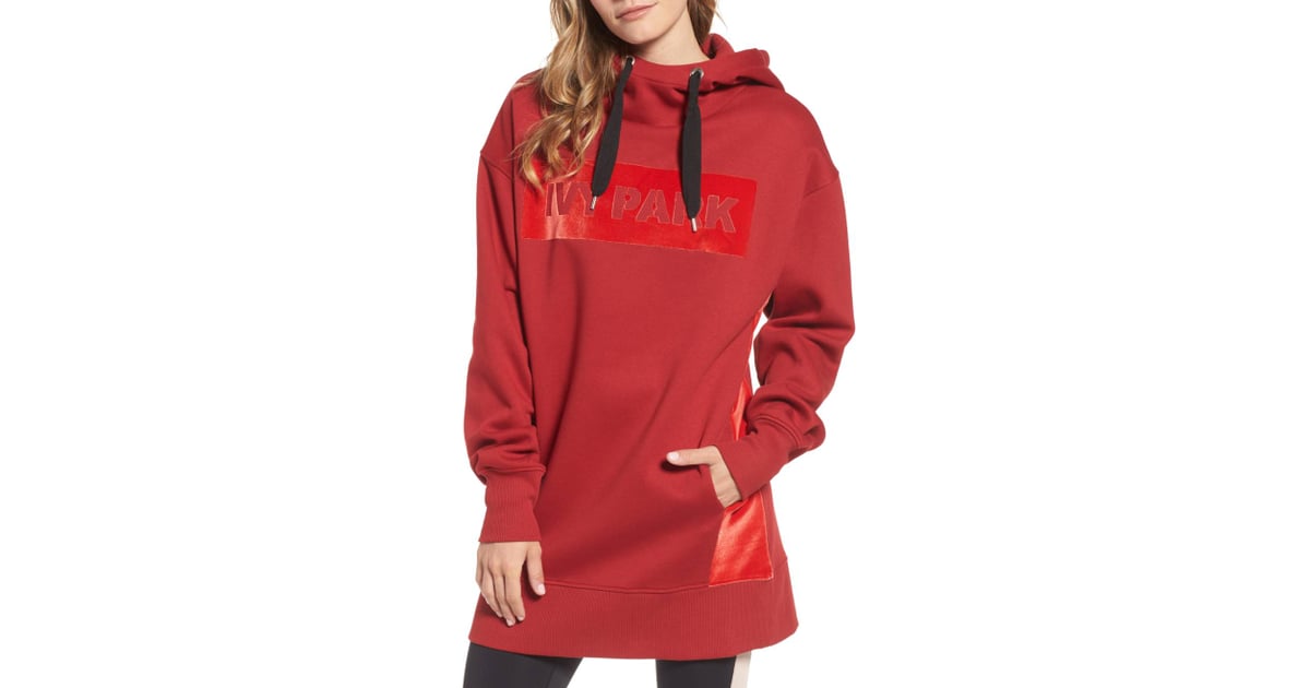 oversized red hoodie dress
