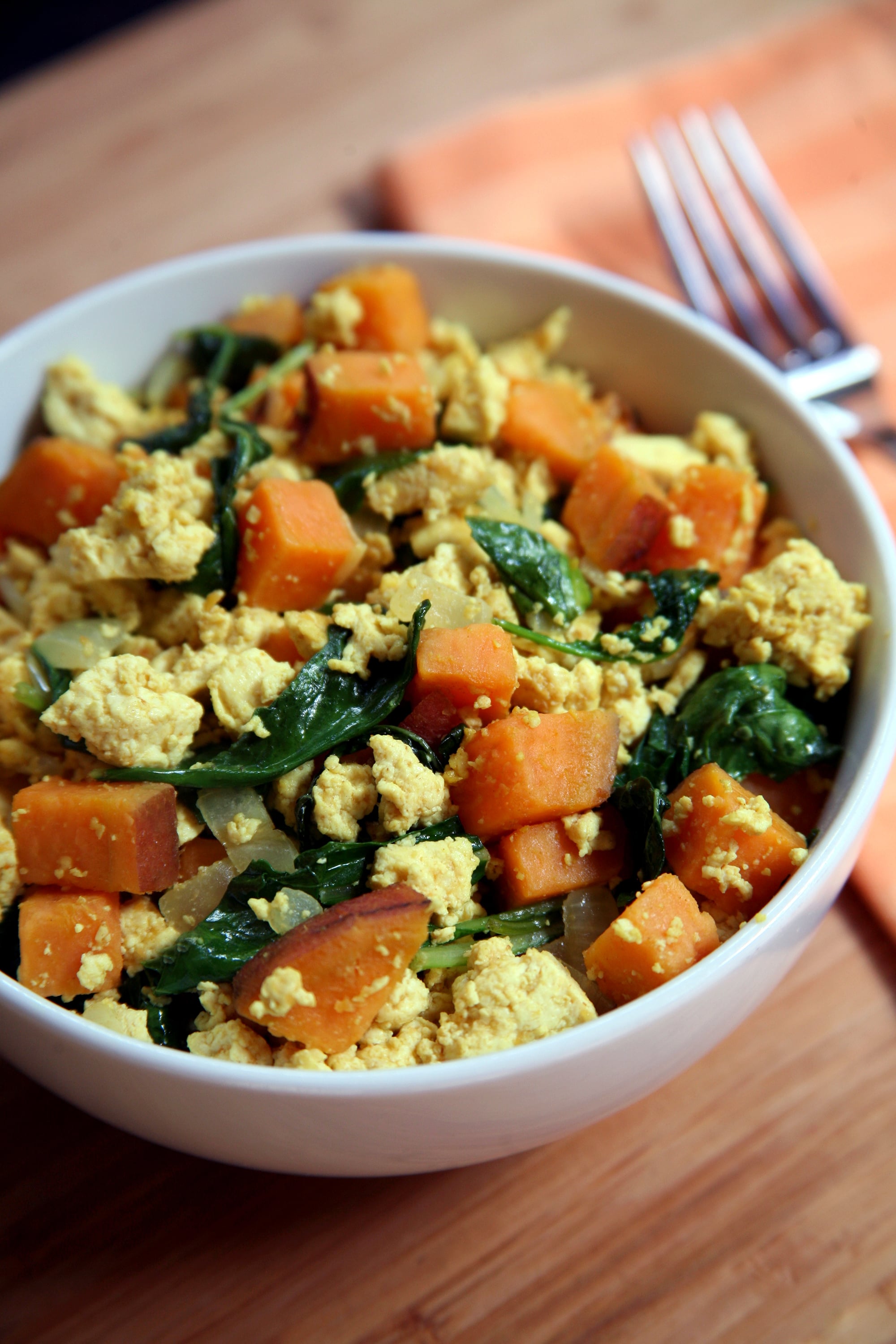 Vegan Breakfast Recipes Tofu, Kale, Sweet Potato Scramble POPSUGAR