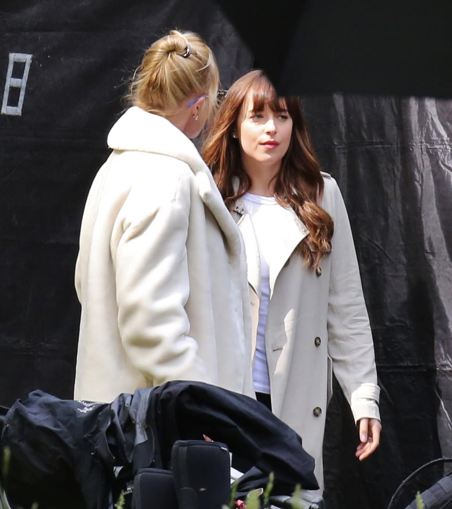 Dakota Johnson and Her Mom on the Fifty Shades Darker Set