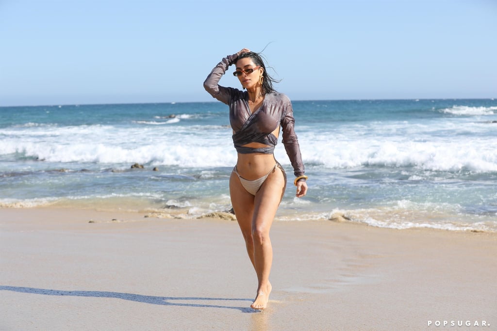 Kim Kardashian Hits the Beach in a Bikini in Malibu