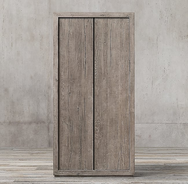 White Walkers: Reclaimed Russian Oak Panel Double-Door Cabinet