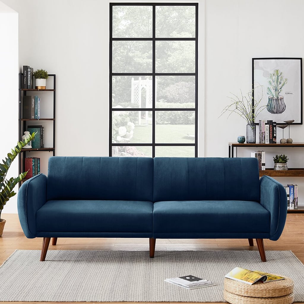 Leilla Velvet Square Arm Sleeper