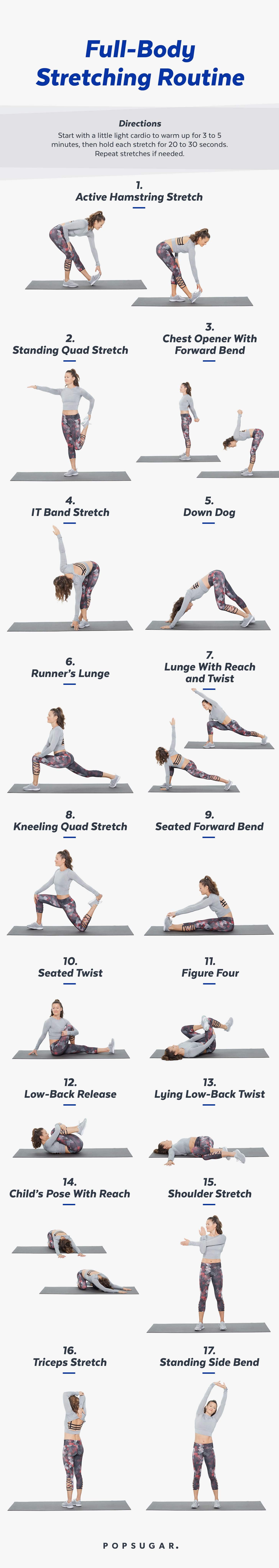 Printable Stretch Routine Popsugar Fitness