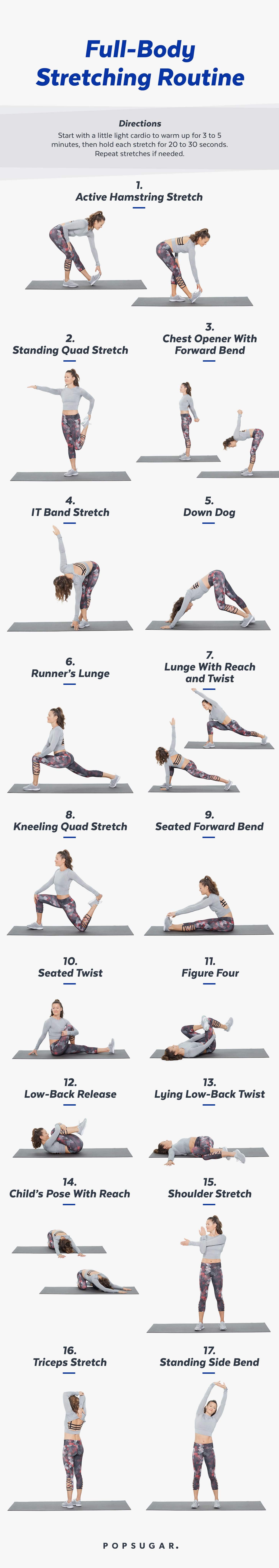 Printable Stretch Routine | POPSUGAR Fitness