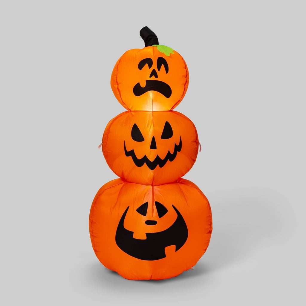 Moody Jack-o-Lanterns: LED Inflatable Stacked Pumpkins Halloween Decoration