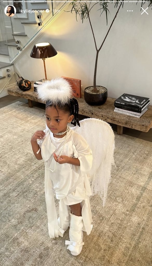 Kylie Jenner, Travis Scott, Kids as Angels For Halloween
