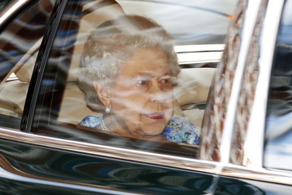 The queen arrived at Kensington Palace.