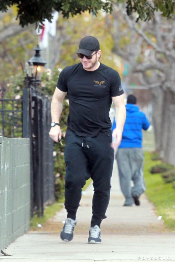 Chris Pratt Laughs After Trying to Jump Over a Wall