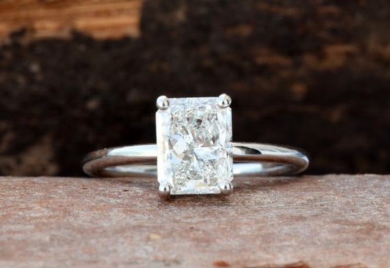 Emerald Cut Diamond Engagement Ring