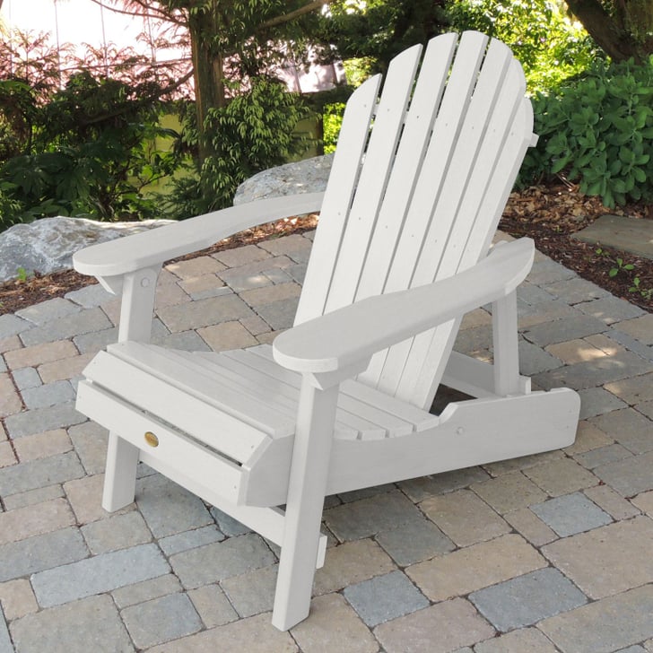 Milford White Collapsible &amp; Reclining Adirondack Chair 