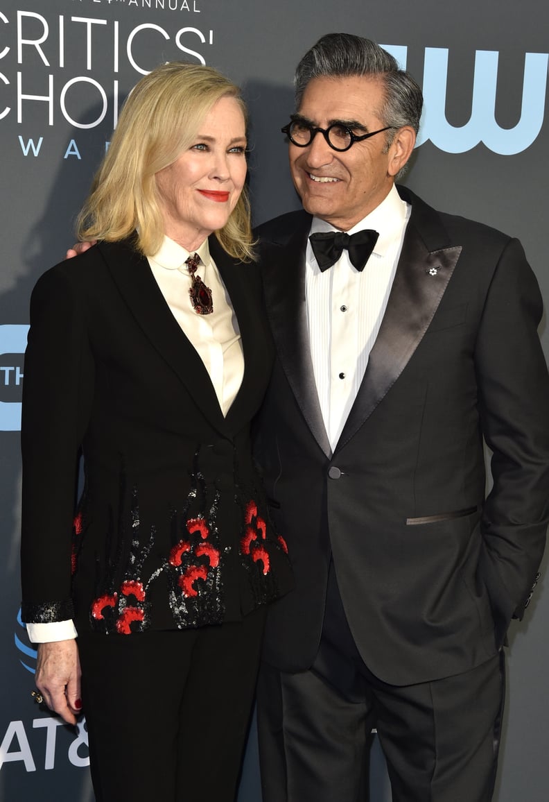 Eugene Levy and Catherine O'Hara at the 2019 Critics' Choice Awards