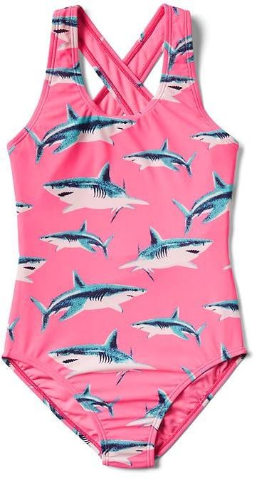 Shark Crisscross Swim One-Piece