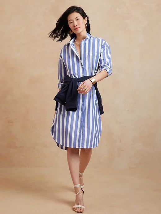 Banana Republic Factory Store Long-Sleeve Poplin Shirtdress