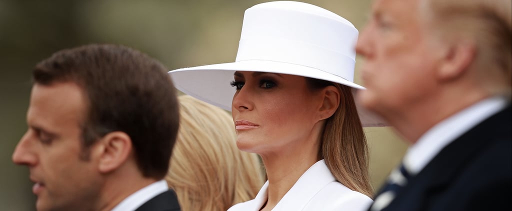 Melania Trump's White Hat and Michael Kors Suit 2018