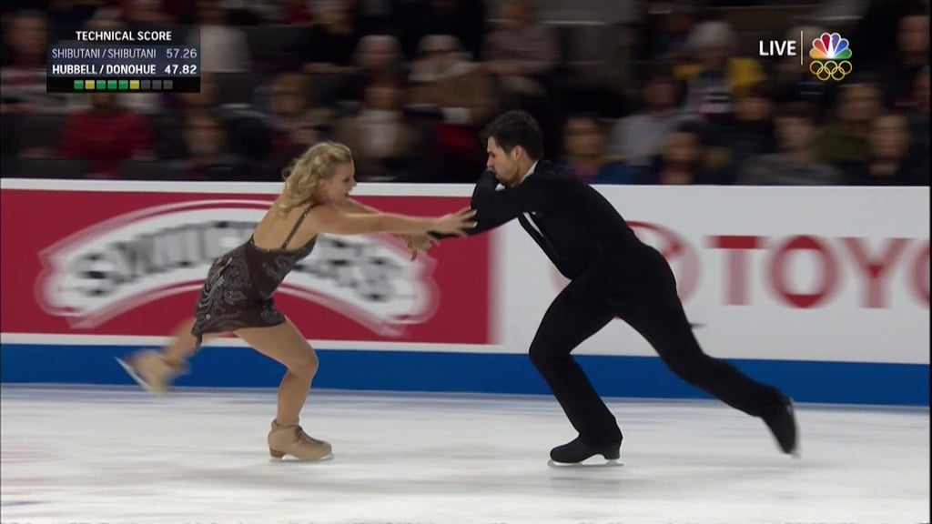 Madison Hubbell and Zachary Donohue (USA), free dance to "Across the Sky" and "Caught Out in the Rain"
