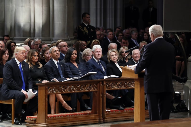 Photos of the Living Former Presidents and First Ladies at the Funeral