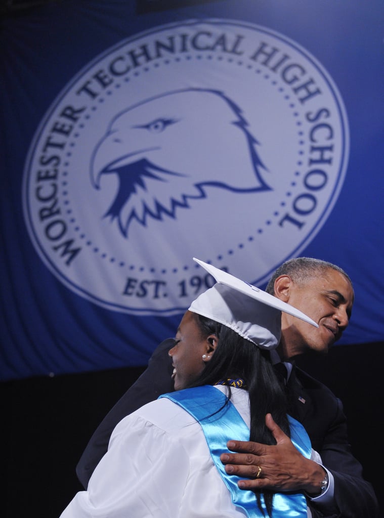 Obama's Graduation Speech at Worcester Technical High School POPSUGAR