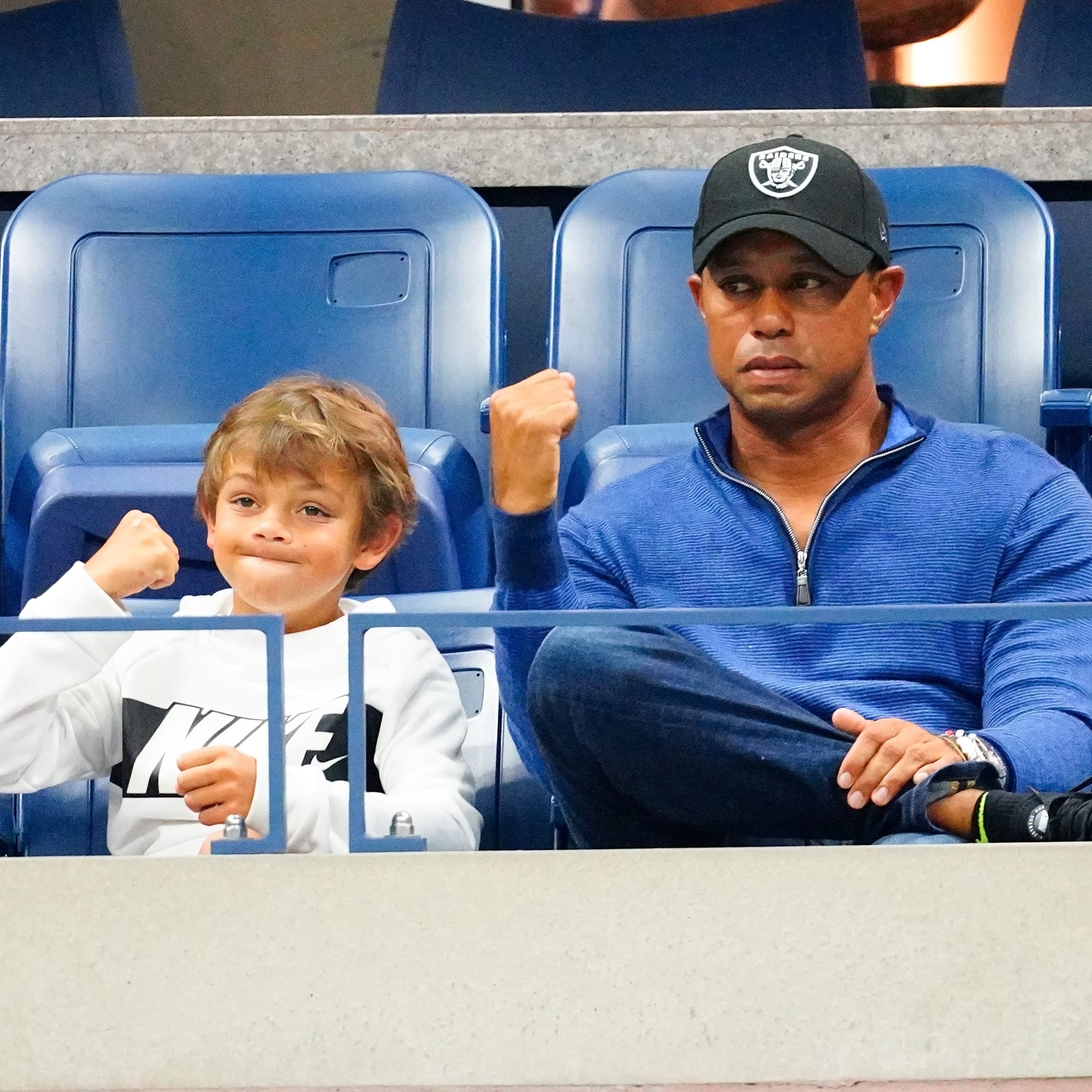 Tiger Woods And Son Charlie At The 2019 Us Open Popsugar Family