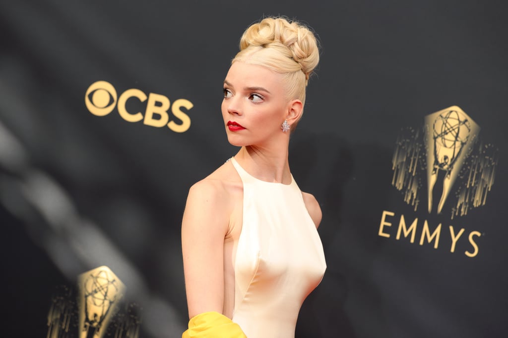 Anya Taylor-Joy Wears Golden Dior Dress at 2021 Emmys