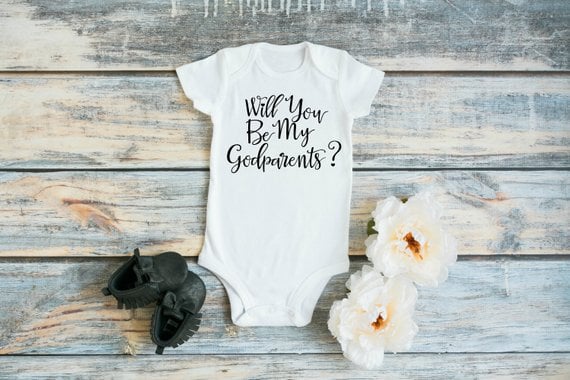 Will You Be My Godparents? Baby Onesie