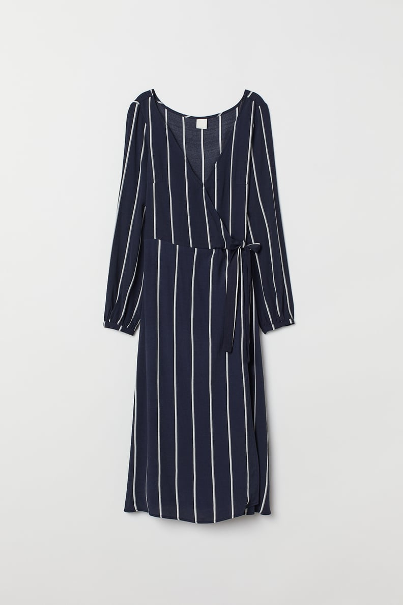 H&M Patterned Wrap-Front Dress