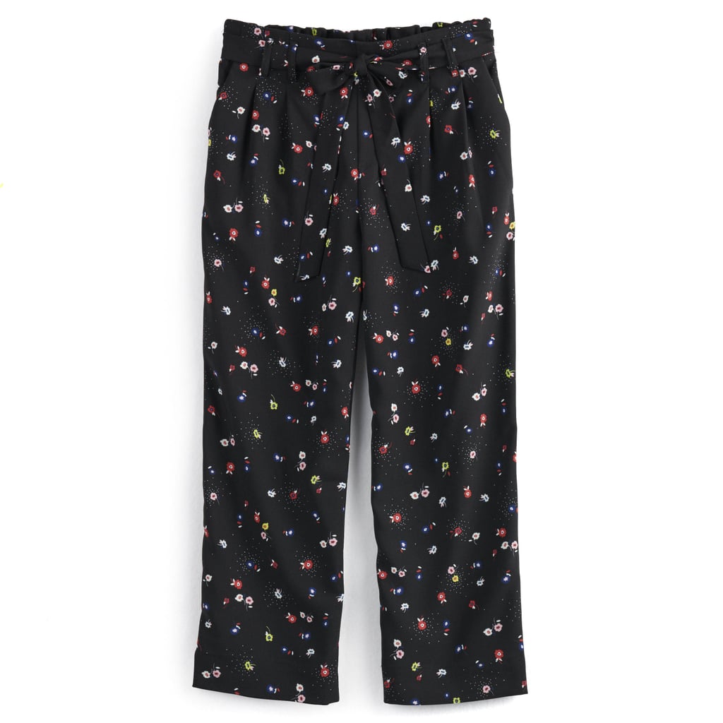 Paperbag-Waist Wide Leg Crop Pants