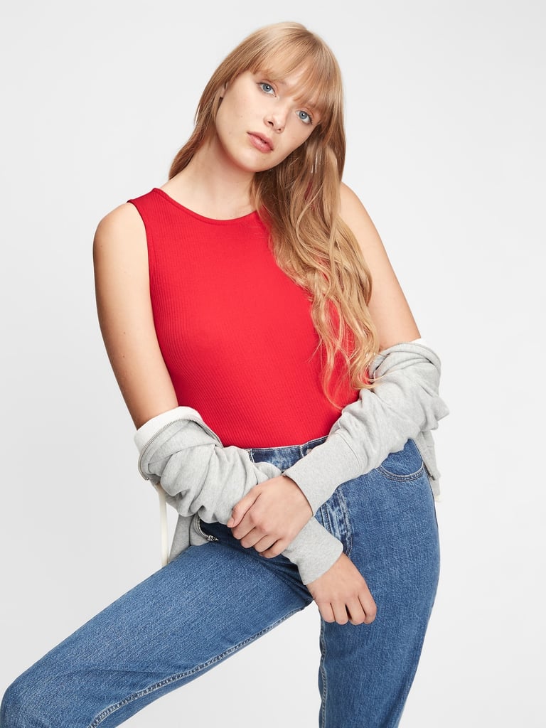 Gap Ribbed Tank Bodysuit Best Valentine's Day Clothes For Women