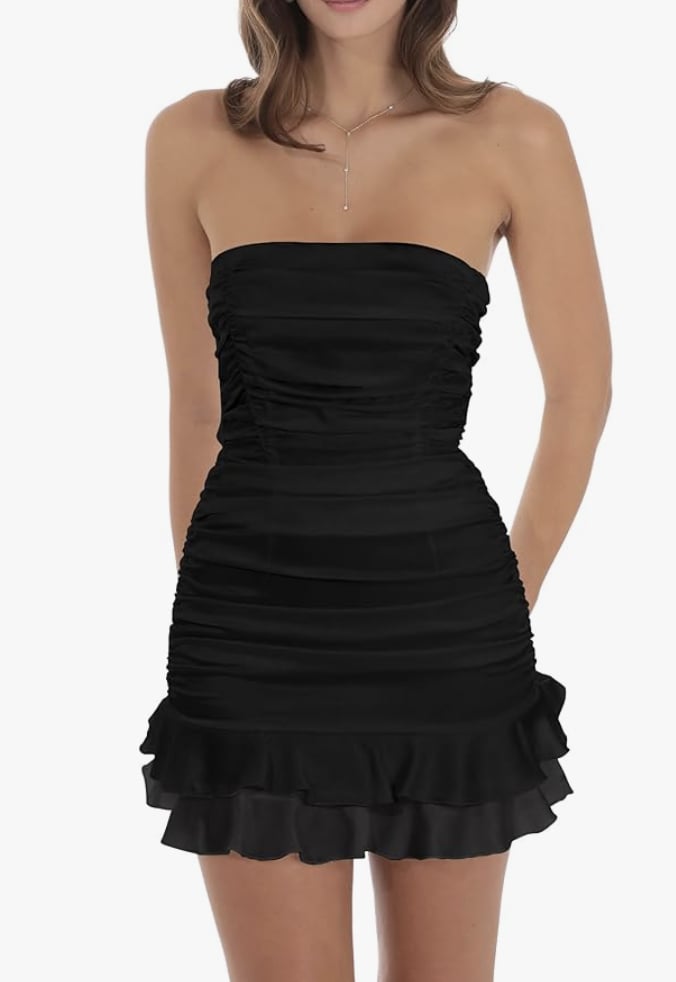 Mizoci Tube Top Mini Dress