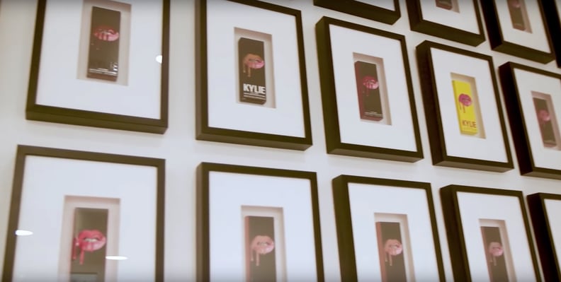 One Wall Has All of Kylie's Past Lip Kits in Frames