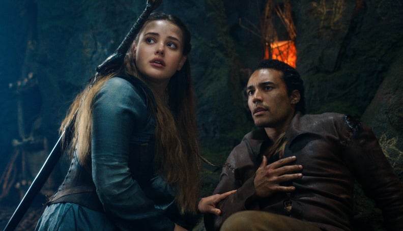 CURSED (L to R) KATHERINE LANGFORD as NIMUE and DEVON TERRELL as ARTHUR in episode 107 of CURSED Cr. COURTESY OF NETFLIX  2020