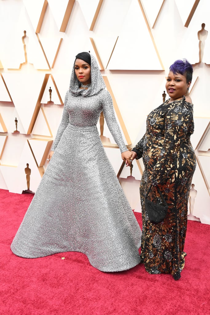 Janelle Monae Silver Cape Ralph Lauren Dress at Oscars 2020