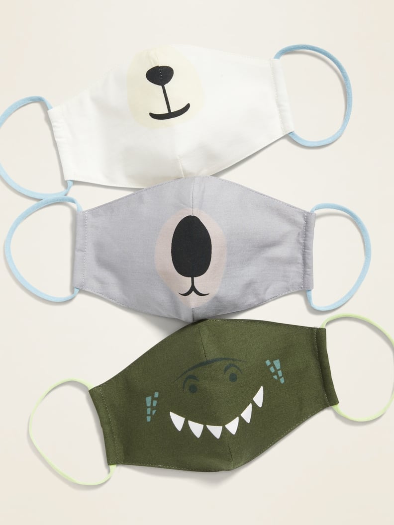 Old Navy Variety 3-Pack of Triple-Layer Cloth Critter Face Masks