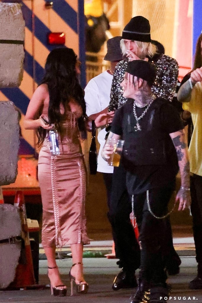 Megan Fox Wears Corset Dress With Machine Gun Kelly in Vegas