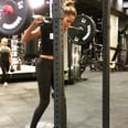 Jasmine Tookes's Insanely Strong Elevated Heel Squats Define Beast Mode