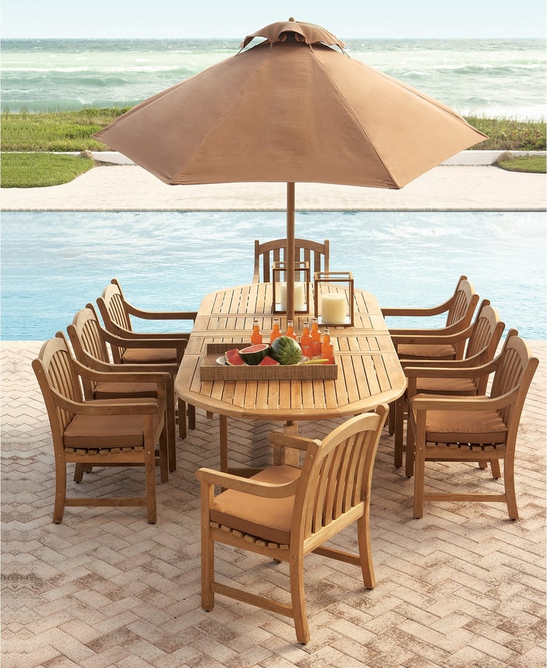 Furniture Bristol Outdoor Teak 9-Piece Dining Set