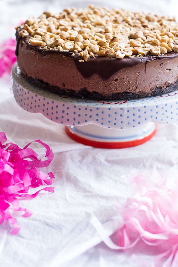 5-Ingredient Chocolate and Peanut Butter Ice Cream Cake