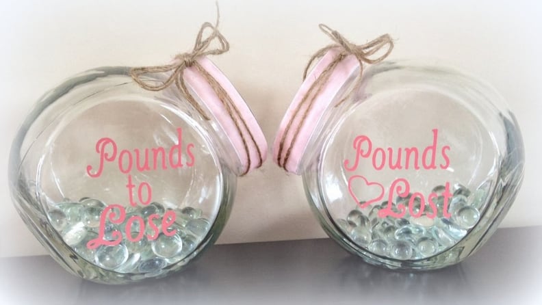 Motivational Weight-Loss Jar With Vinyl Wording on Etsy