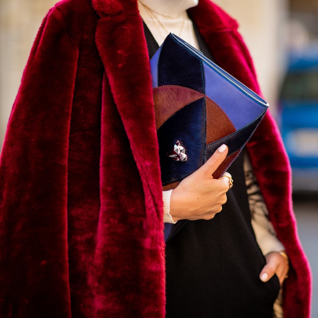 something navy faux shearling jacket